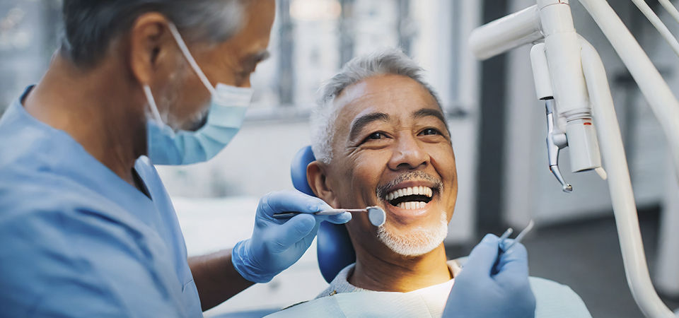man at dentist