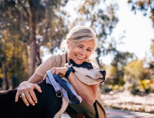 Woman with dog