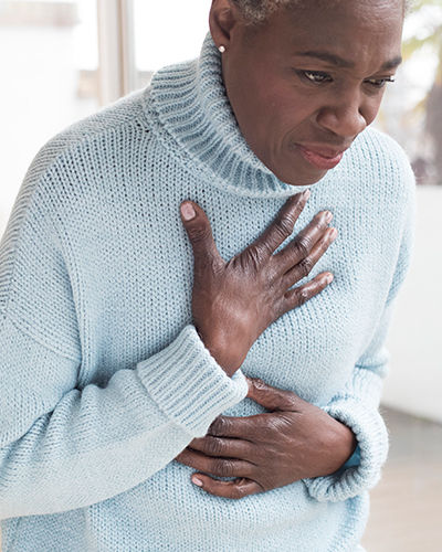 woman with acid reflux