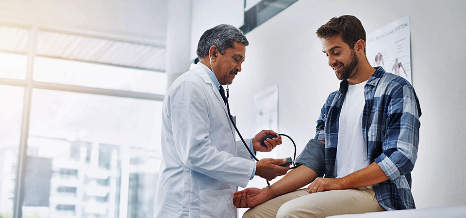 Healthcare providerr with patient