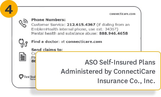 Sample ID Card - ASO Self-Insured Plans Administered by ConnectiCare Insurance Co., Inc.