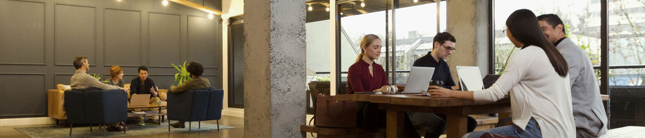 employees sitting at table
