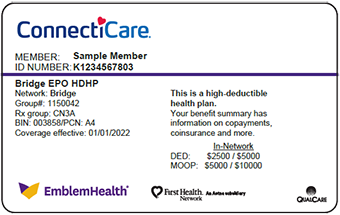 ConnectiCare Bridge Sample ID Card