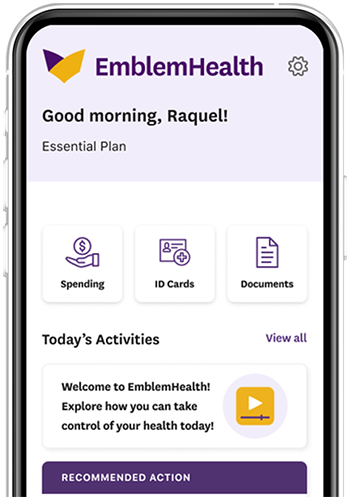 New feature that will be available on an improved version of the EmblemHealth mobile app.