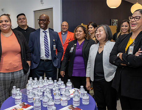 EmblemHealth employees at Elmhurst location opening. 