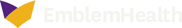 EmblemHealth Logo with reverse color text.