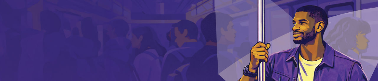 man  holding umbrella and smiling