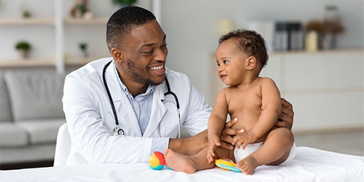baby at doctors office