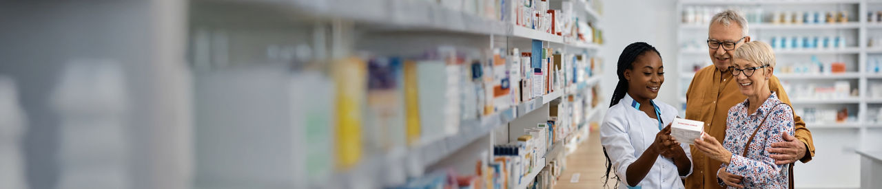pharmacist talking to customer