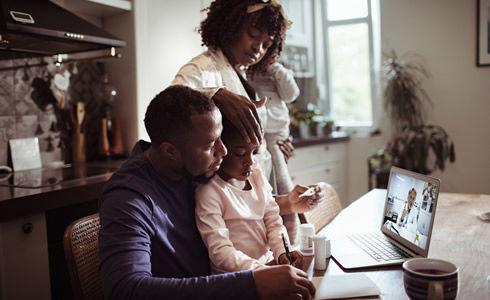 Family telemedicine appointment