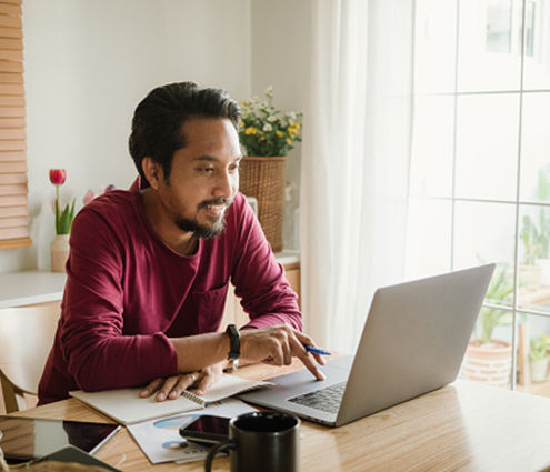 Man at laptop