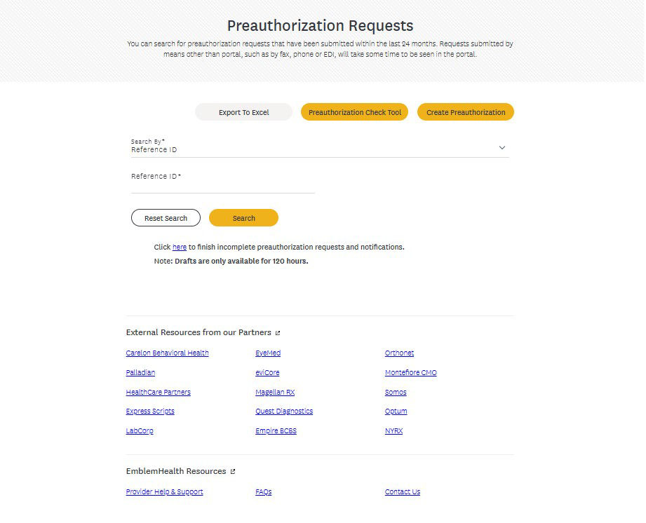 Submitted Preauthorizations and Determination Letters