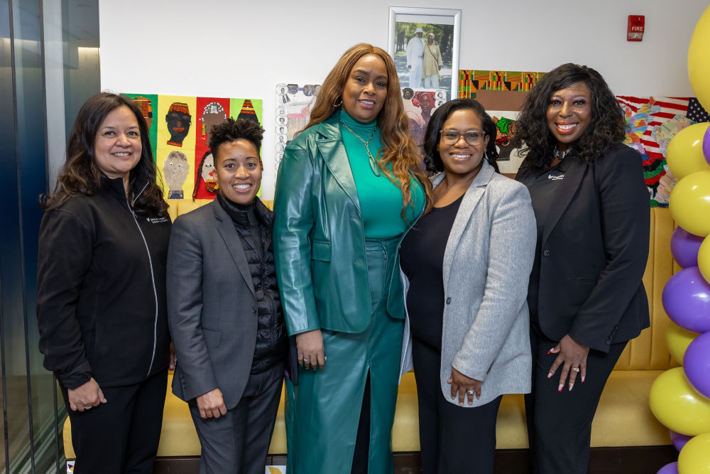 EmblemHealth Neighborhood Care AVP Nazneen Rahman, New York City Council Member Crystal Hudson, Congresswoman Yvette D. Clarke’s District Director Anita Taylor, EmblemHealth Medicaid Product Strategy AVP Jacqueline Prince, EmblemHealth Neighborhood Care Regional Manager Terri-Rhymes Lowery