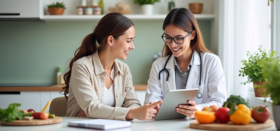 nutritionist with client